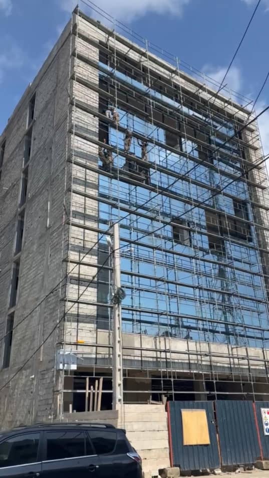 Échafaudage bâtiment construction Douala Cameroun